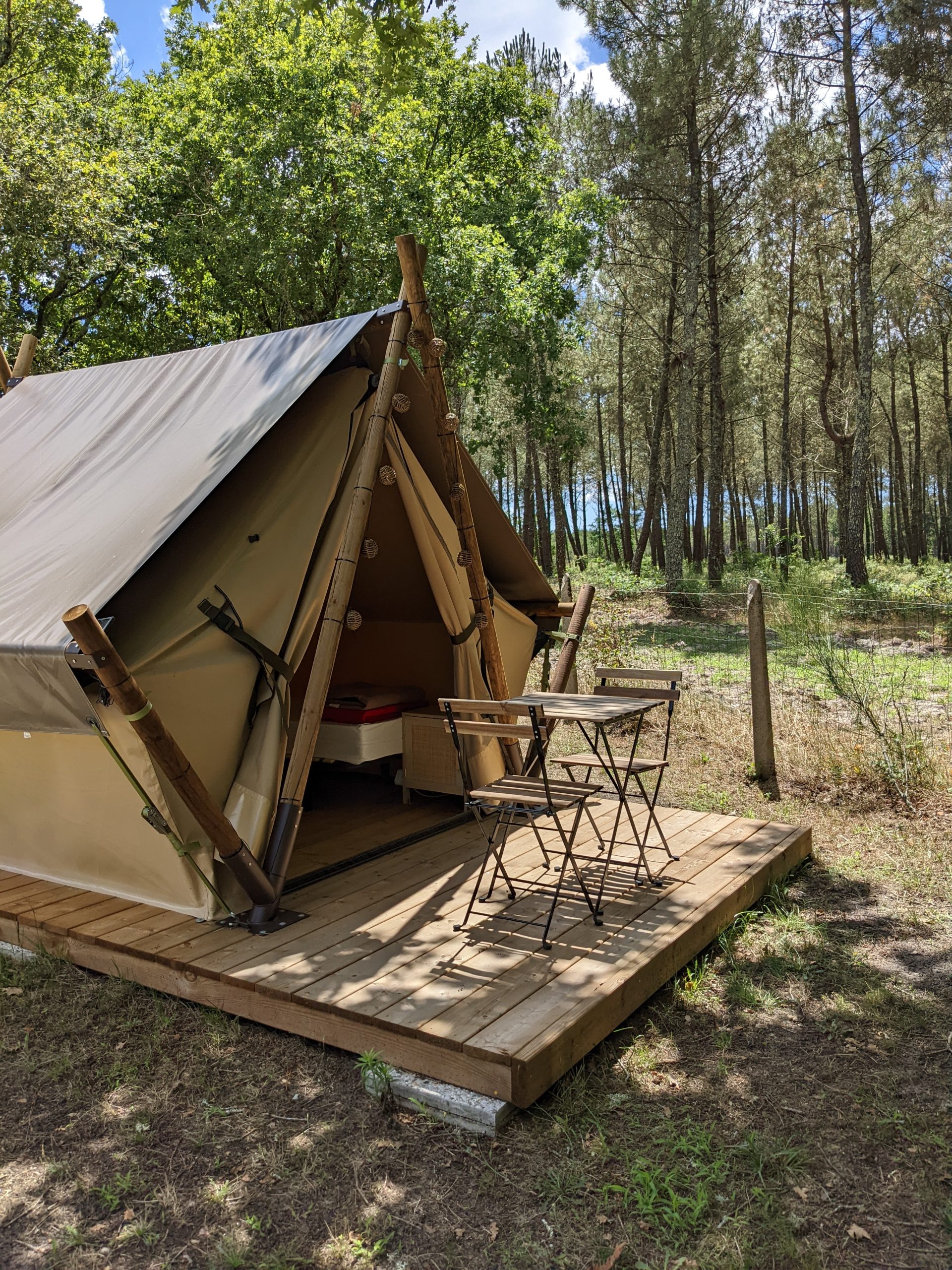 location tente camping nature Landes