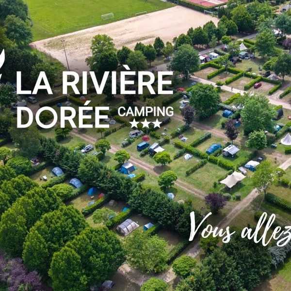 Camping La Rivière Dorée 3 étoiles - vignette logo aérien